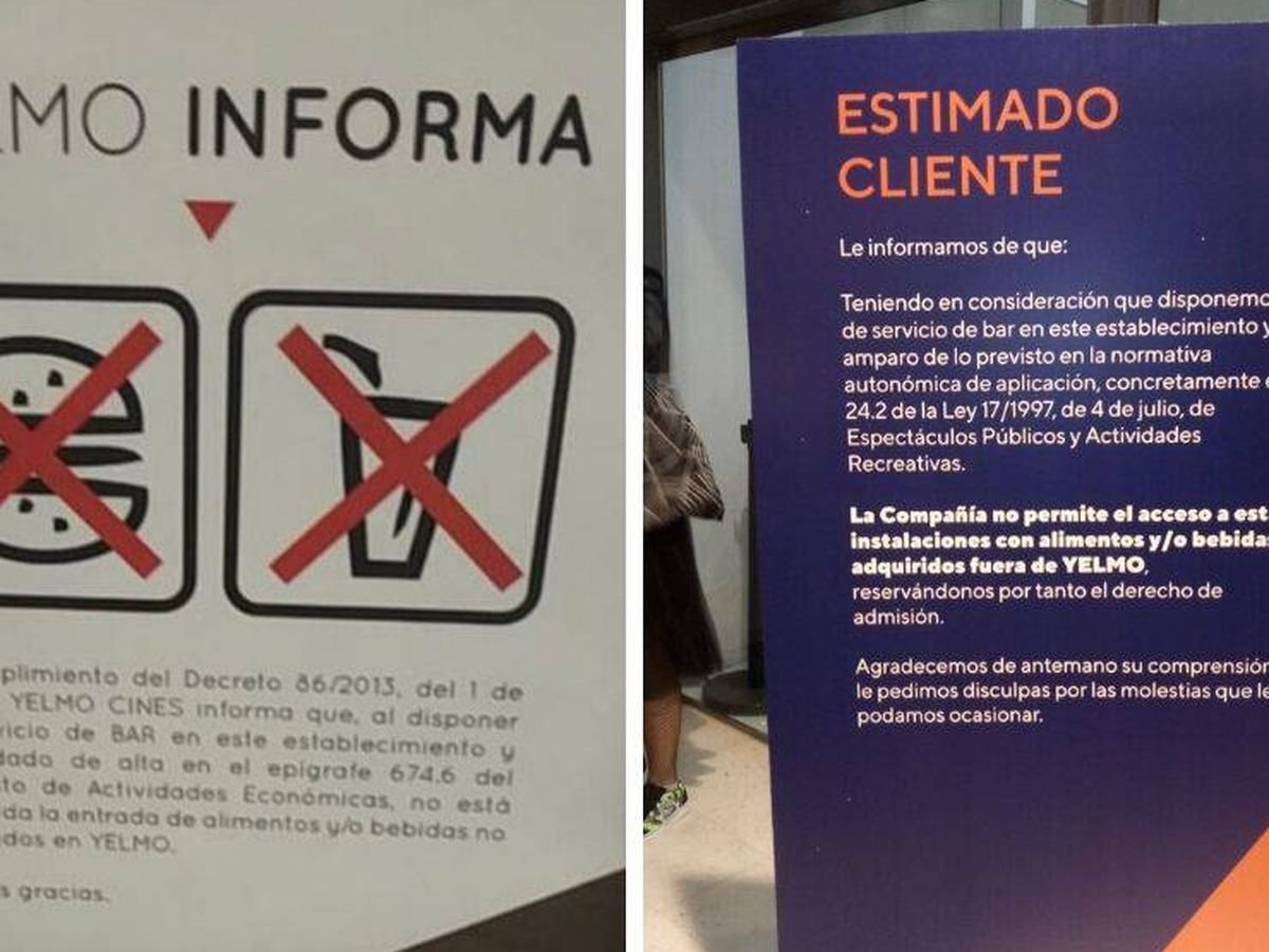 entrar al cine con comida
